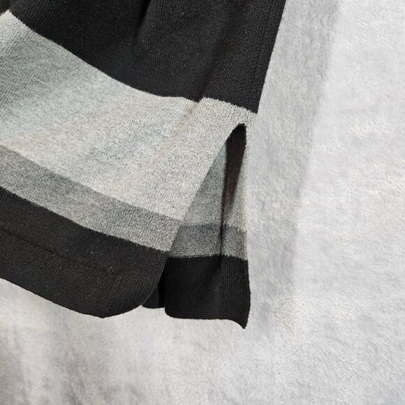 Gap sweater Sweater Mens L Grey Black stretch striped Career Office warm beach - Picture 5 of 10